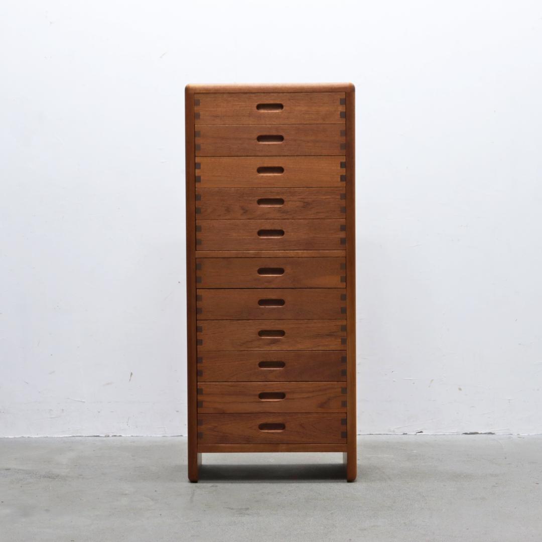 ニールス バッハ チーク 無垢材 トールチェスト 箪笥 収納 キャビネット 北欧