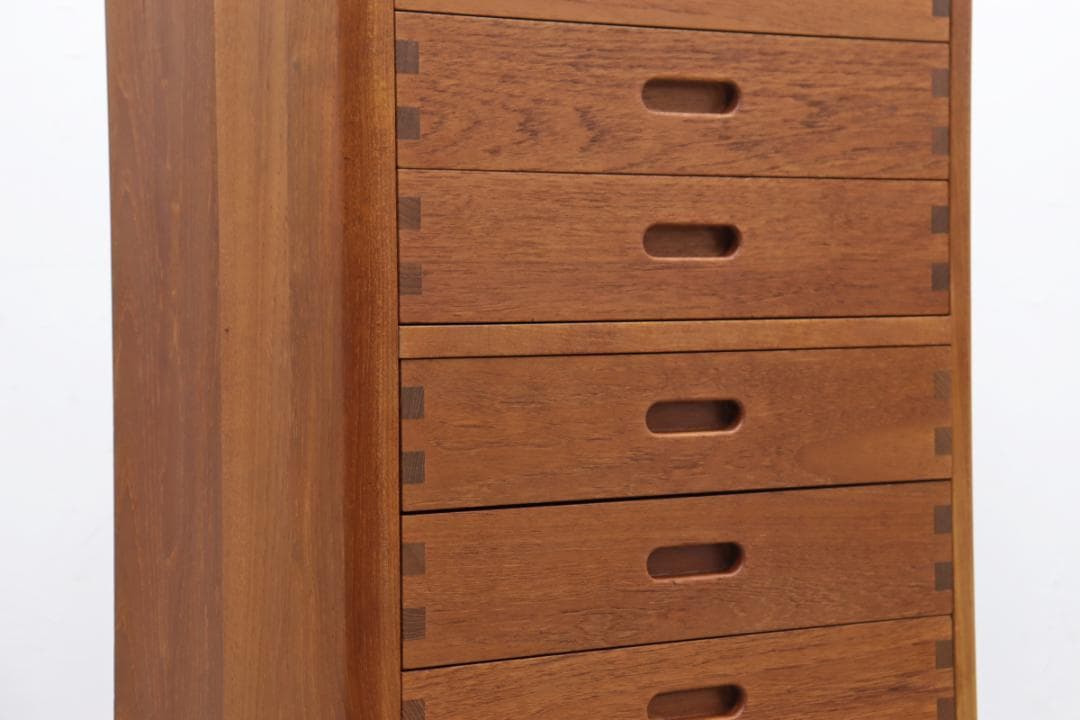 ニールス バッハ チーク 無垢材 トールチェスト 箪笥 収納 キャビネット 北欧