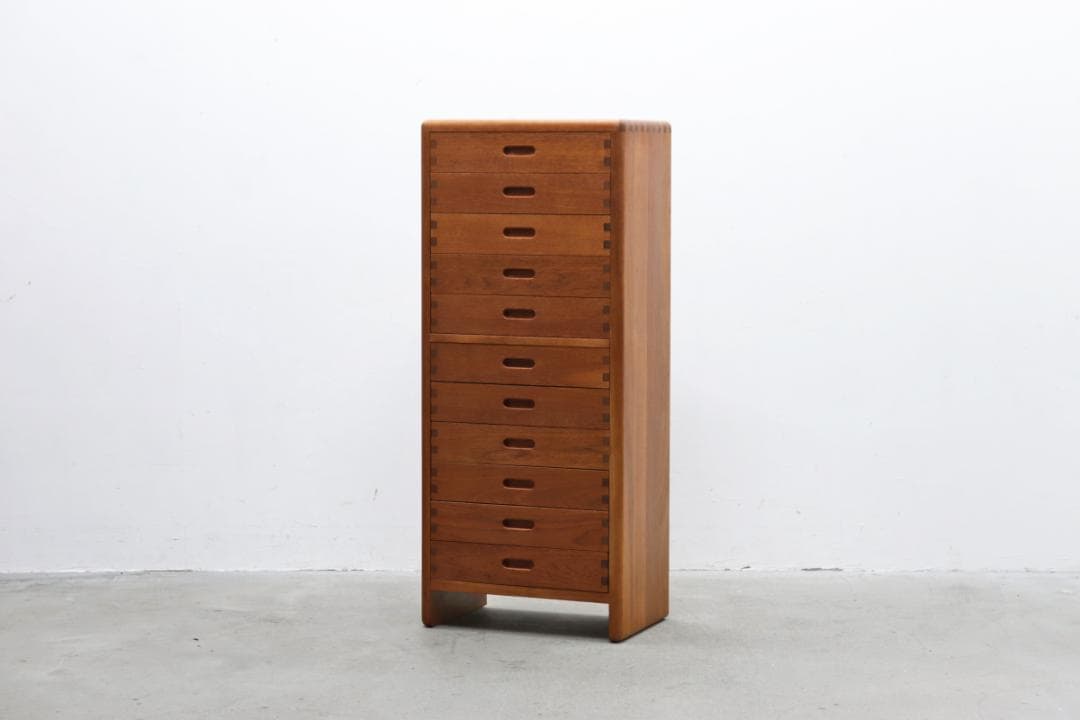 ニールス バッハ チーク 無垢材 トールチェスト 箪笥 収納 キャビネット 北欧