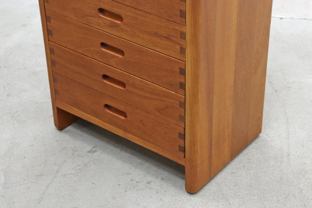 ニールス バッハ チーク 無垢材 トールチェスト 箪笥 収納 キャビネット 北欧
