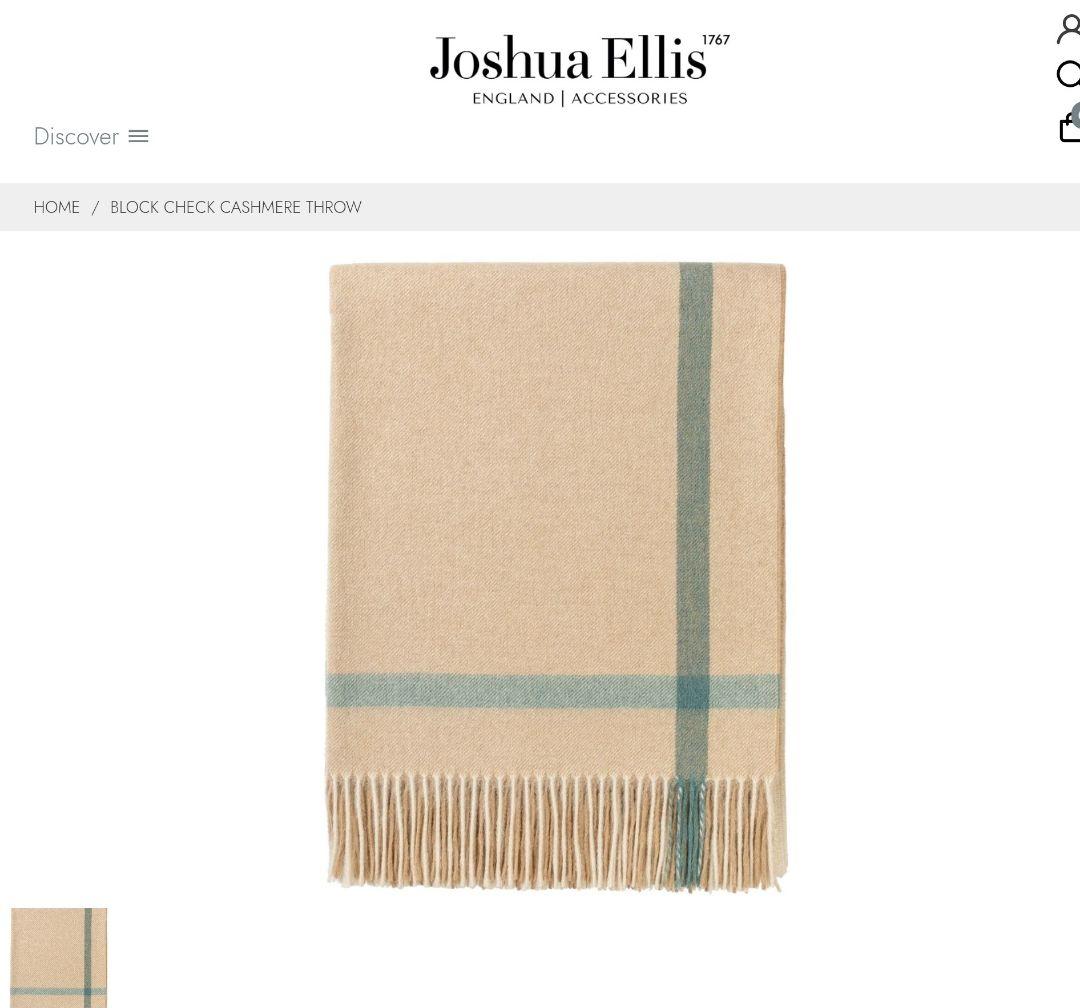 【新品未使用】ジョシュアエリス　カシミア　スローケット　正規品　防寒　セール