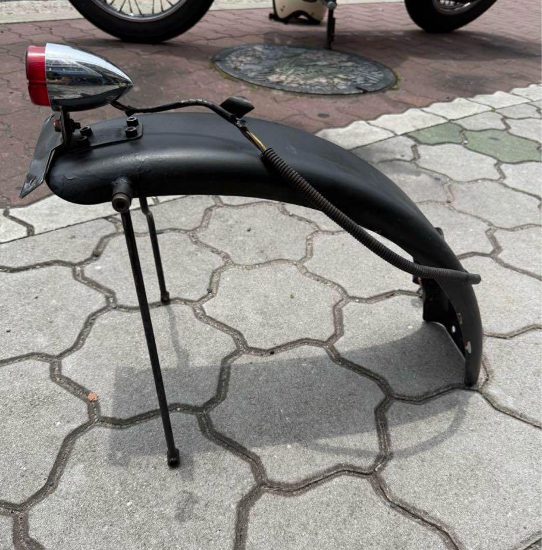 ビラーゴ250 社外フラットフェンダー　6インチ　テールランプナンバーステー