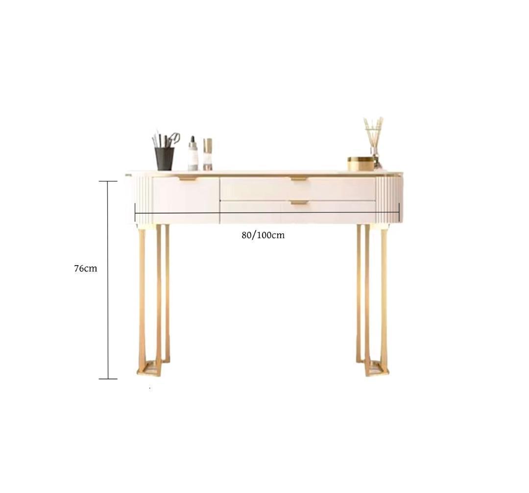 【美品】大理石天板三色変化LEDミラードレッサー訳あり品212-80-01