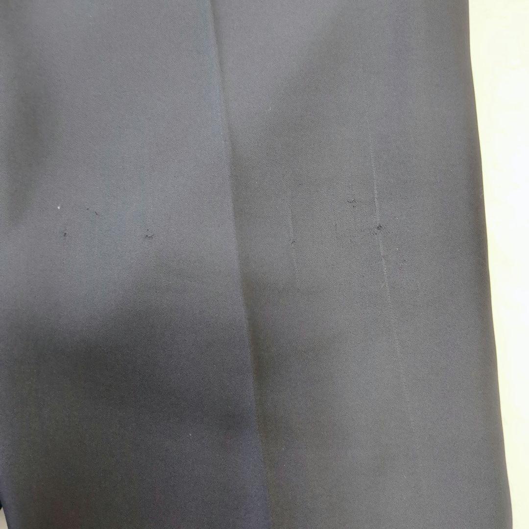 PLST　スーツ　M　ノーカラージャケット　パンツ　紺　セットアップ