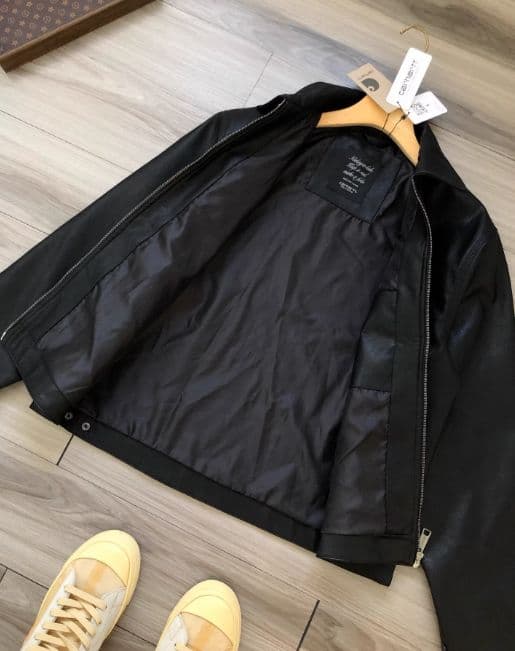 Carhartt ブラックレザージャケット M