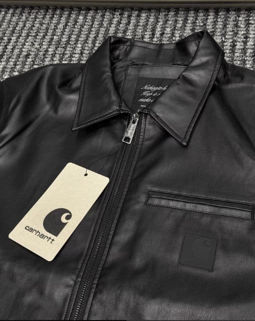 Carhartt ブラックレザージャケット M