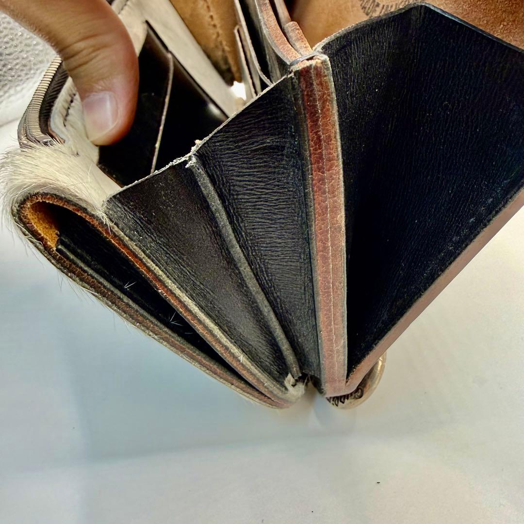 ギャラ付き　リンチシルバースミス　レザーウォレット　限定品ホワイトホース毛皮