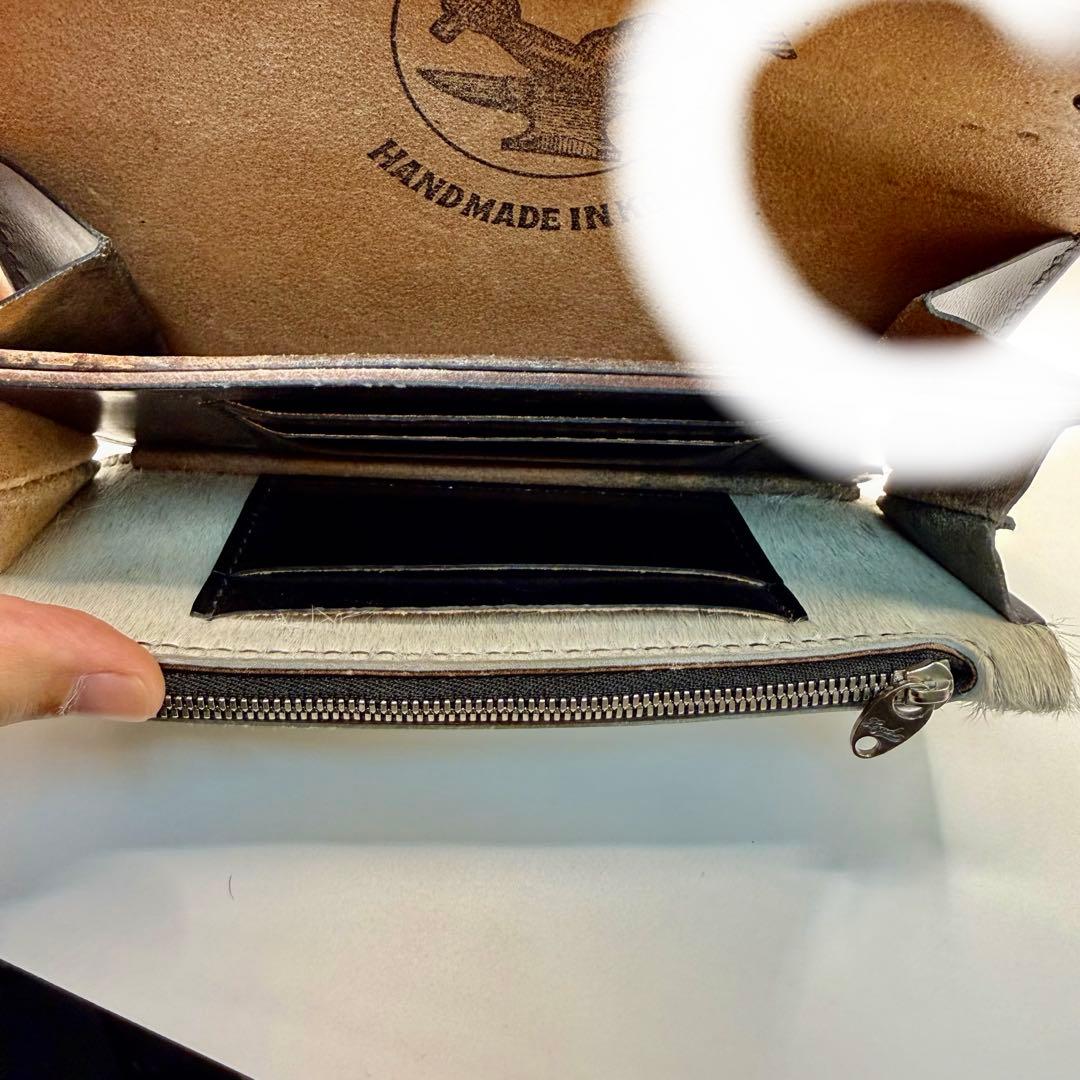 ギャラ付き　リンチシルバースミス　レザーウォレット　限定品ホワイトホース毛皮