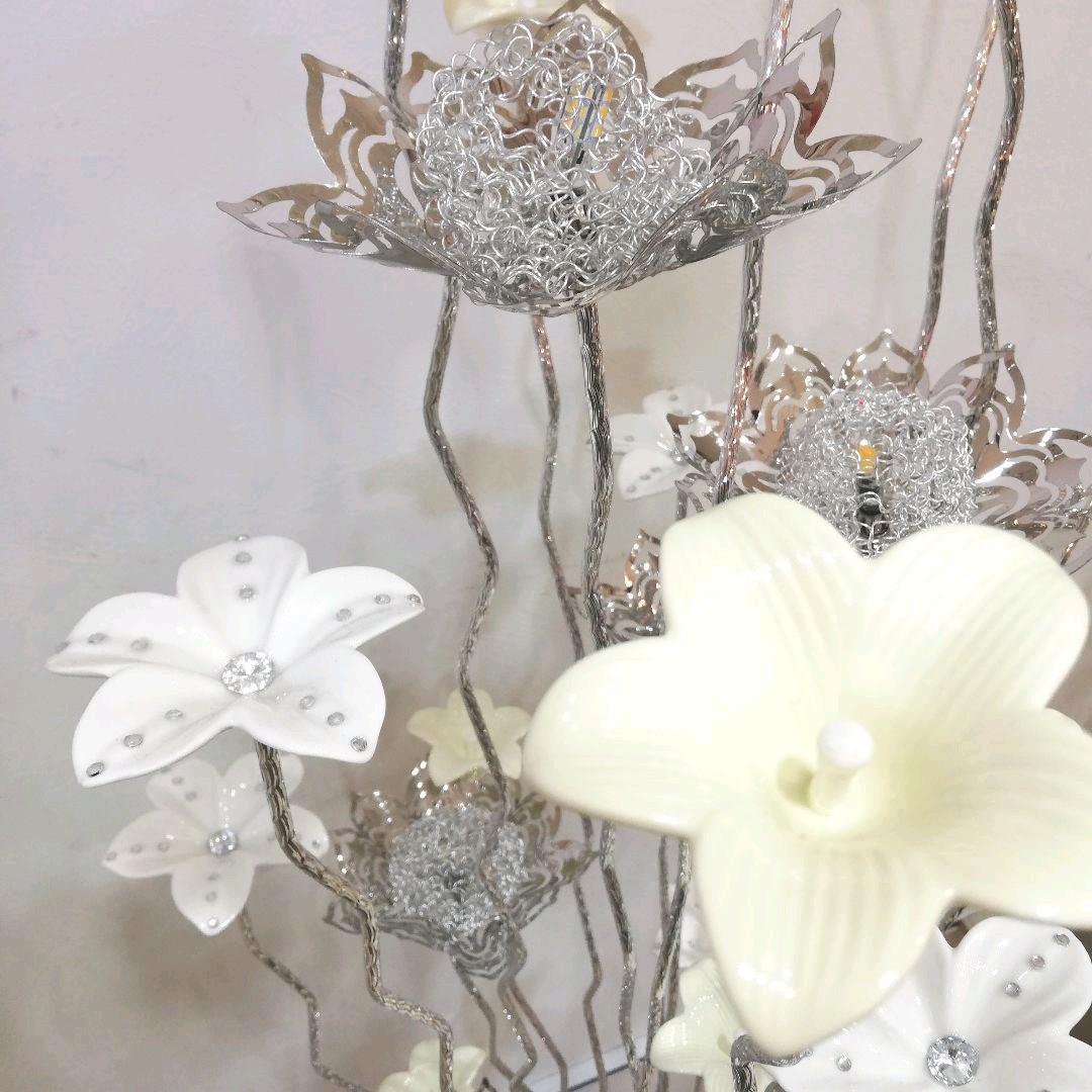 フラワーモチーフ フロアスタンド LEDライト付き　B級品