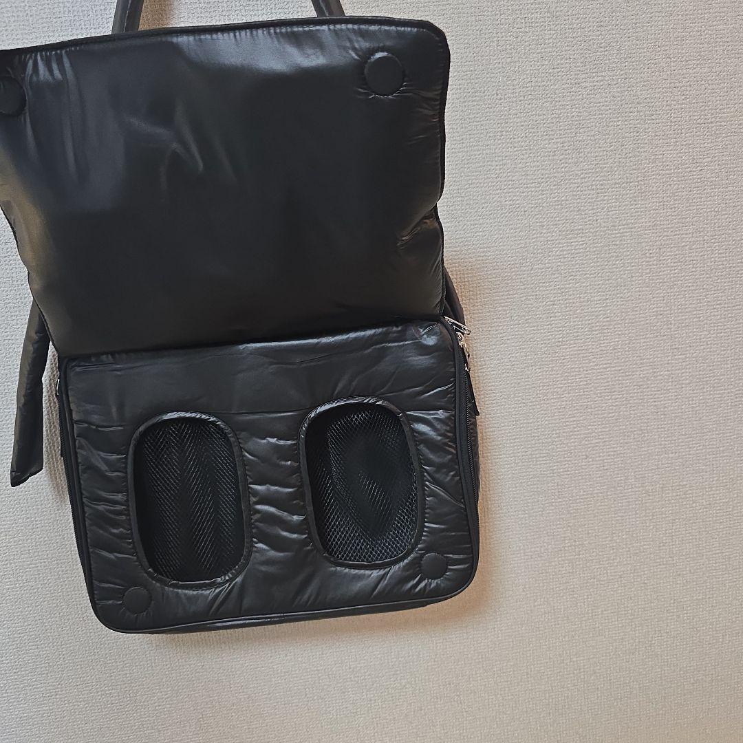 Calin ブラック キルティング マザーズバッグ
