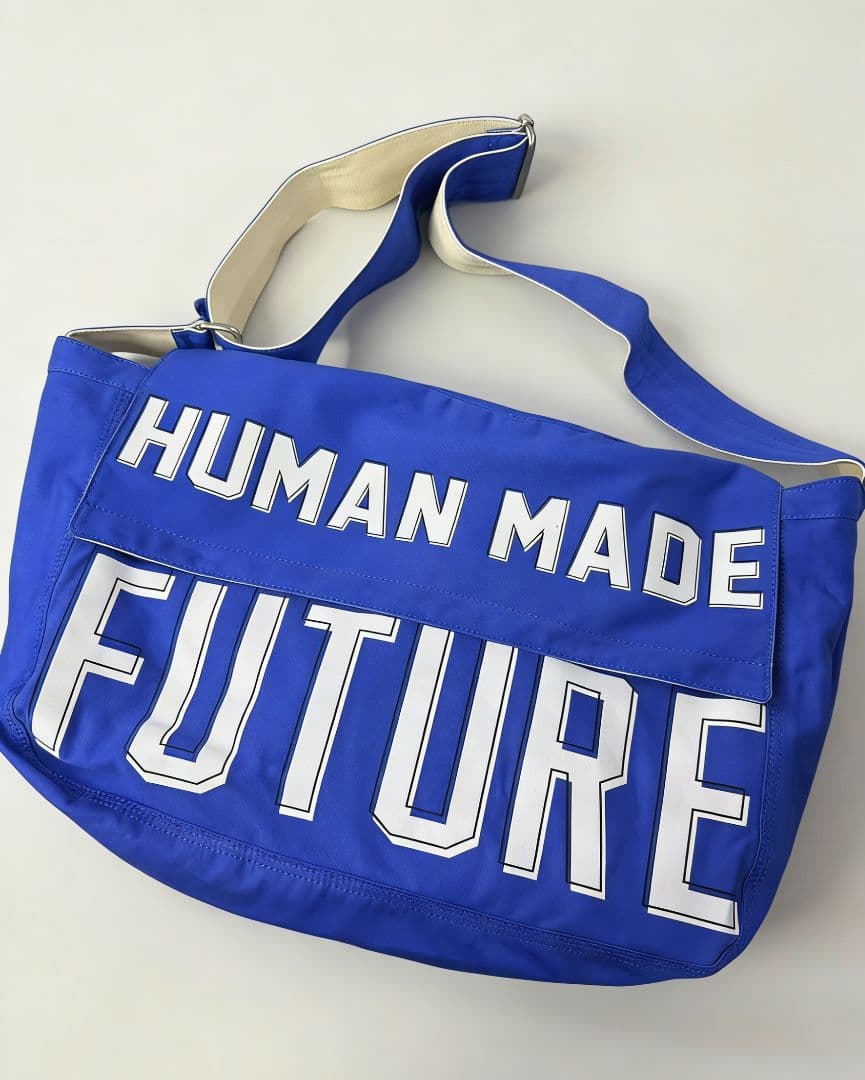 Human Made ブルートート 大容量 アルファベットプリント'''