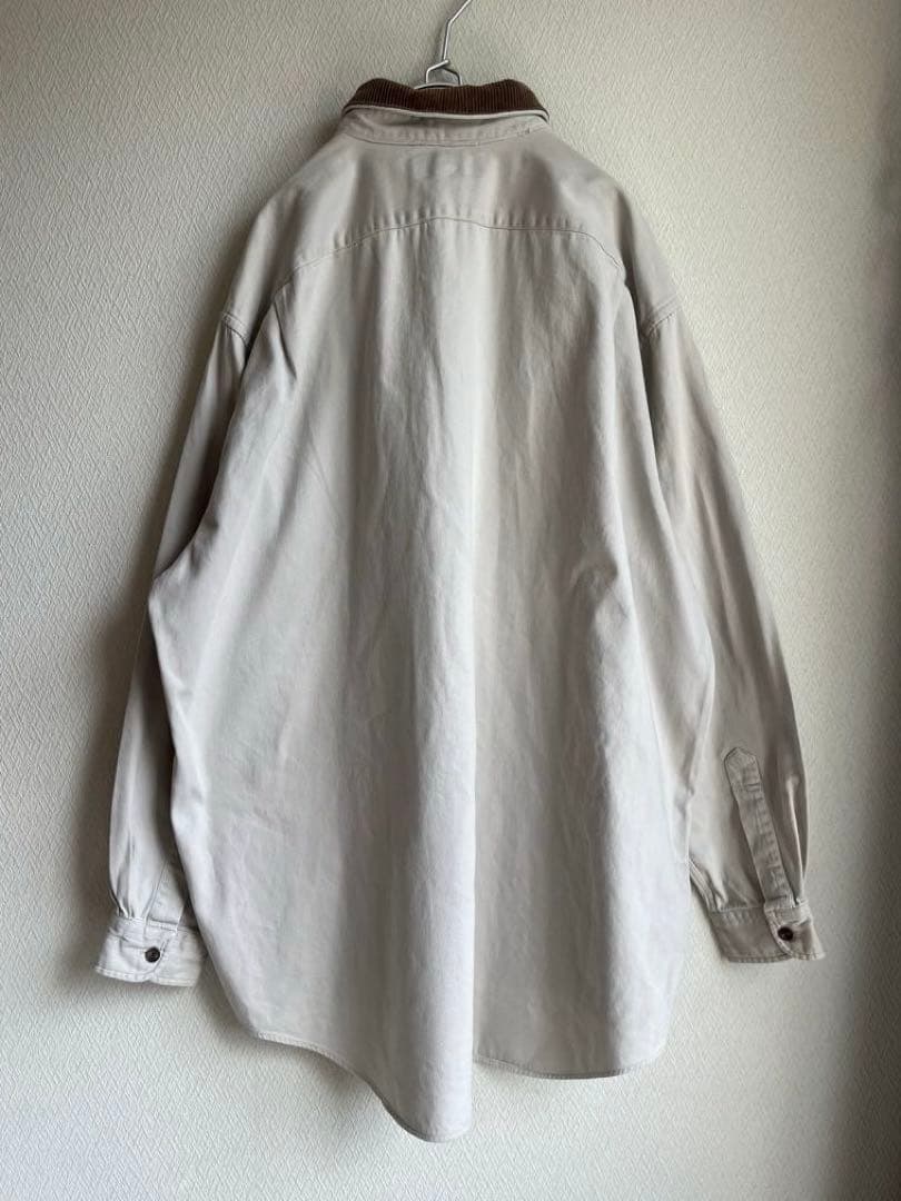 Carhartt ワークシャツ 襟 コーデュロイ シャツ カバーオール 古着