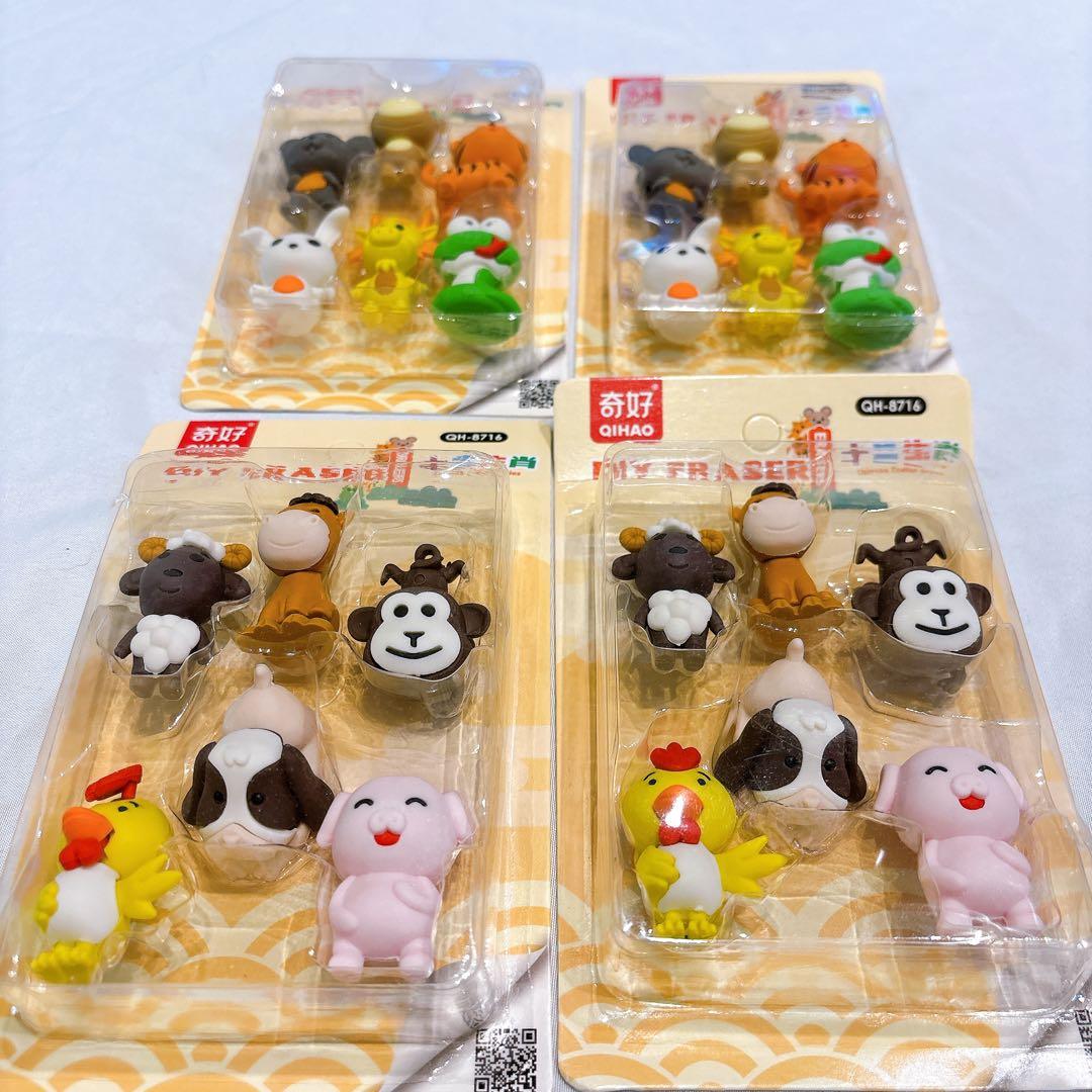 ☆鉛筆消しゴム パズル 消しゴム 取り外し可能 DIY消しゴム かわいい