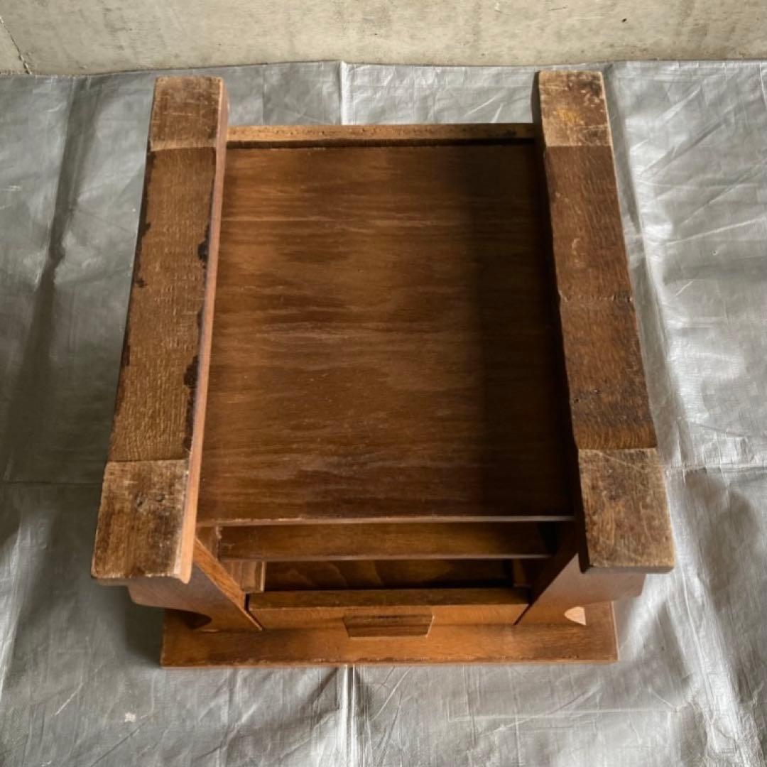 オランダ サイドテーブル チェスト ラック 棚 木製 オーク材 家具 レトロ