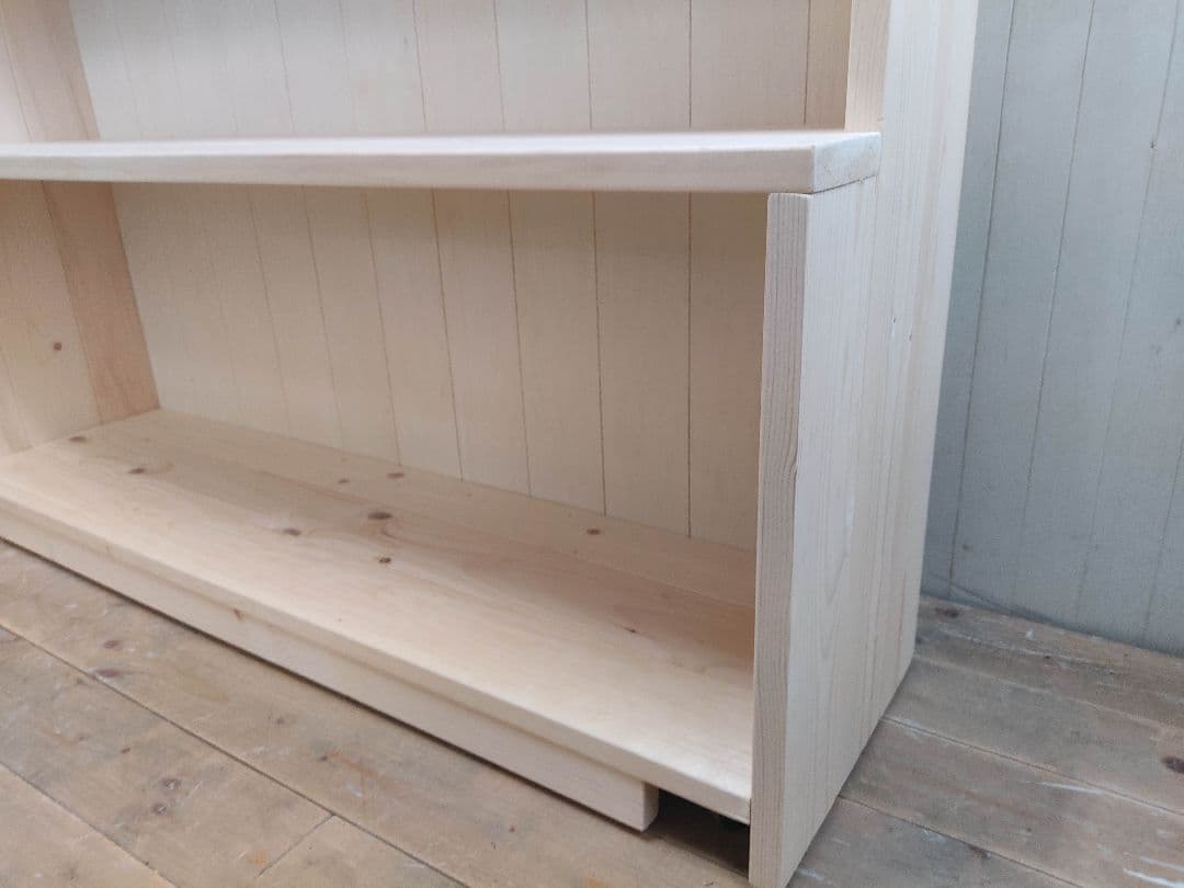 1点限りの超特価！即発送！キャスター付きローキャビネット 無塗装-A