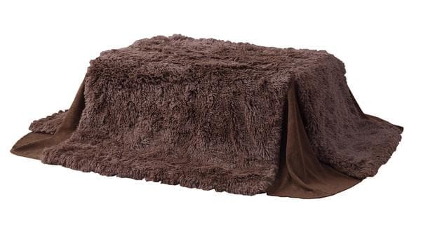 おしゃれ ふかふか 触り心地いい かわいい 暖かい 長方形 こたつ布団 ブラウン
