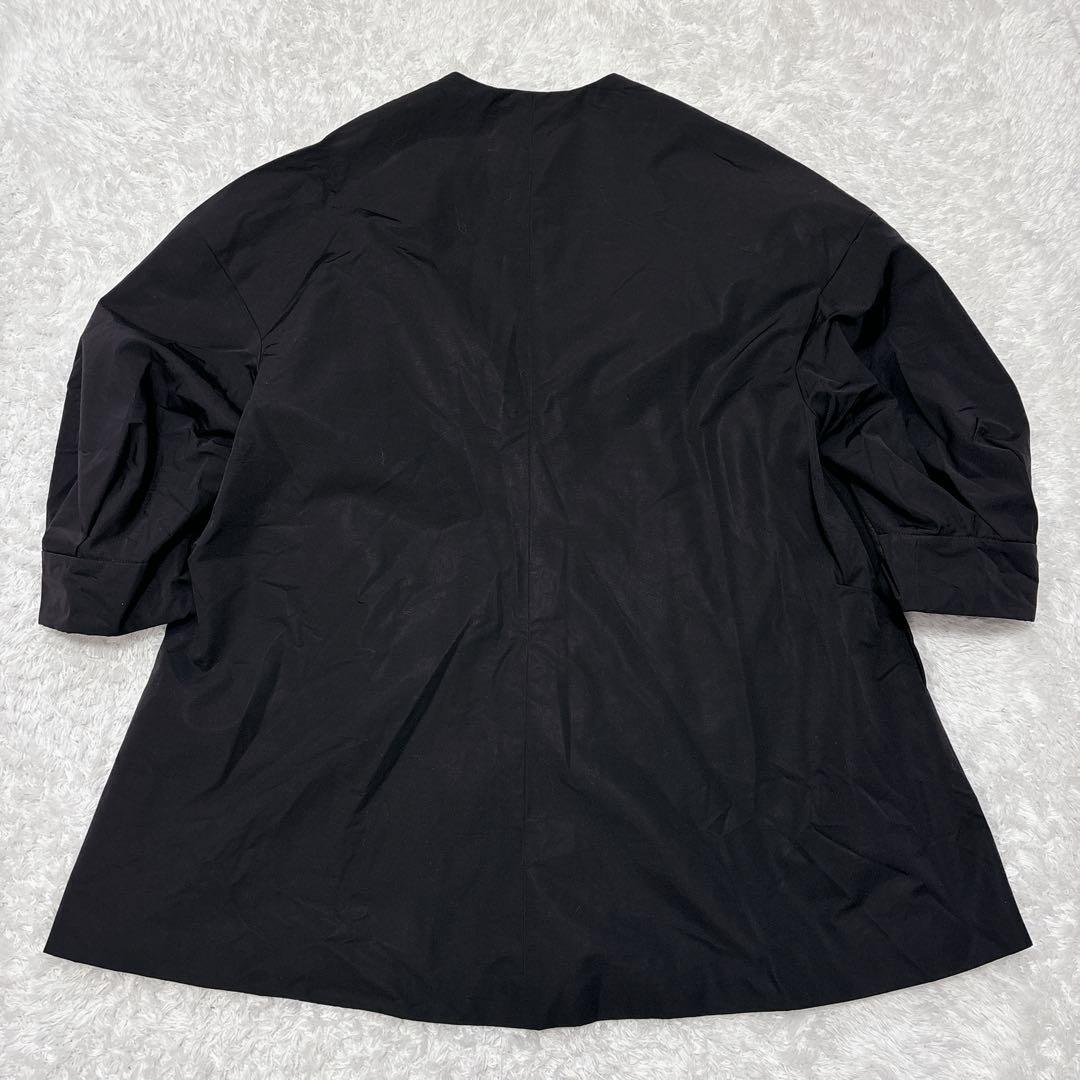 【ADORE】ライトグログランジャケット ブラック オーバーサイズ ゆったり