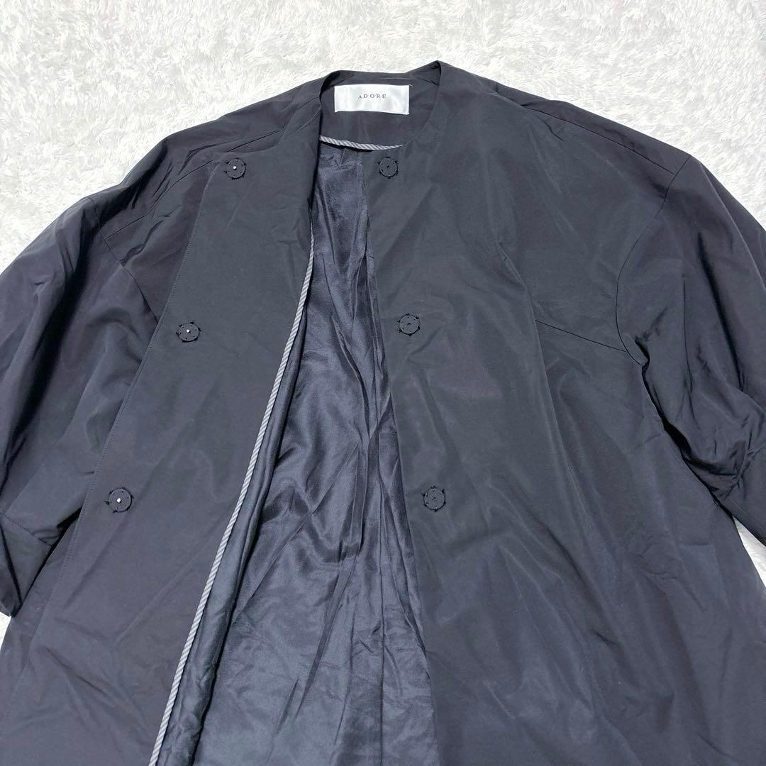 【ADORE】ライトグログランジャケット ブラック オーバーサイズ ゆったり