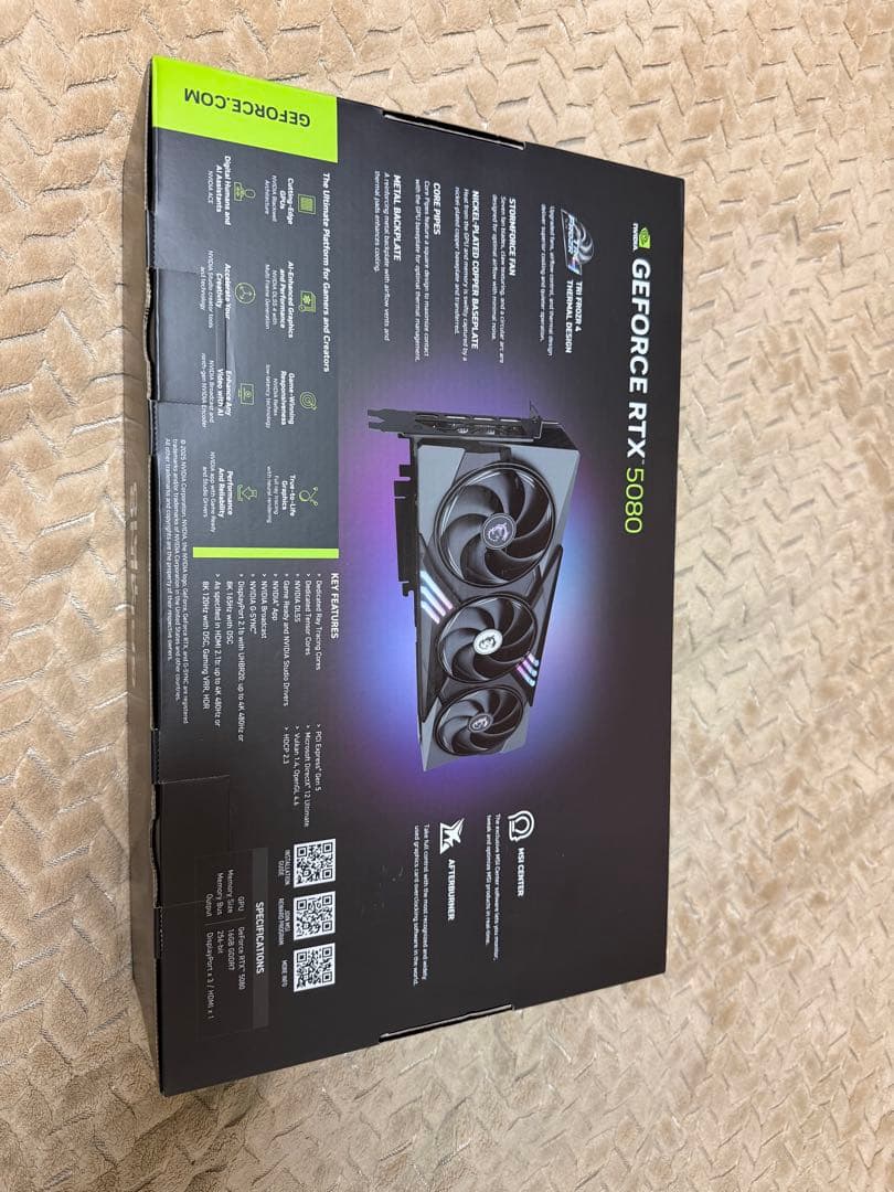 グラフィックボード・グラボ・ビデオカード MSI GeForce RTX 5080 16G GAMING TRIO OC