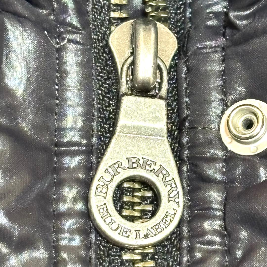 バーバリーブルーレーベル　キルティング　ダウンジャケット　タヌキファー　Mサイズ