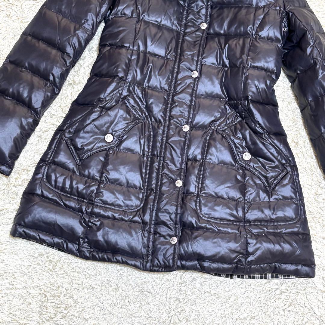 バーバリーブルーレーベル　キルティング　ダウンジャケット　タヌキファー　Mサイズ