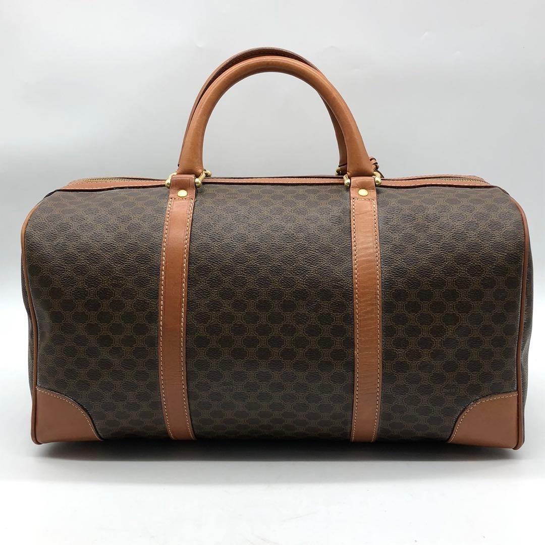 ✨美品✨セリーヌ ボストンバッグ マカダム トリオンフ 南京錠 大容量 PVC