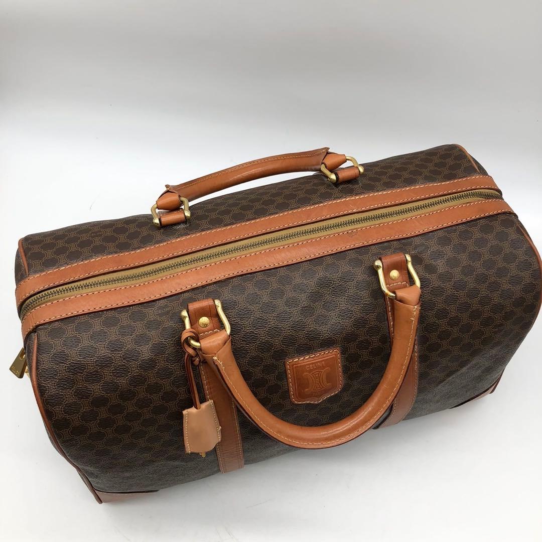 ✨美品✨セリーヌ ボストンバッグ マカダム トリオンフ 南京錠 大容量 PVC