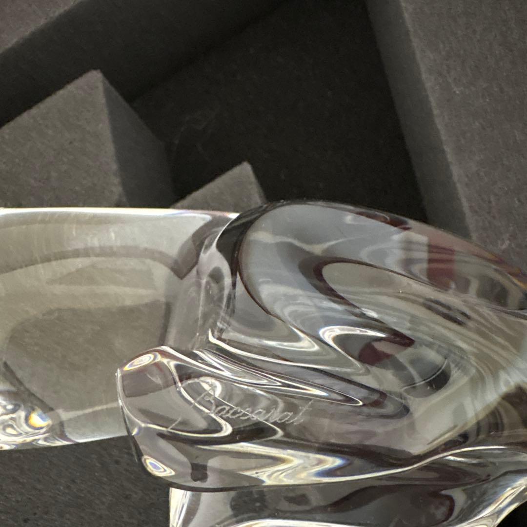 バカラ　パンサーリープ　クリスタルガラス置き物