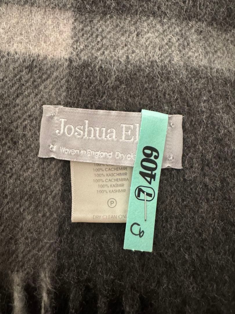 定価62700円 Joshua Ellisブラックウォッチ カシミヤ 週末セール