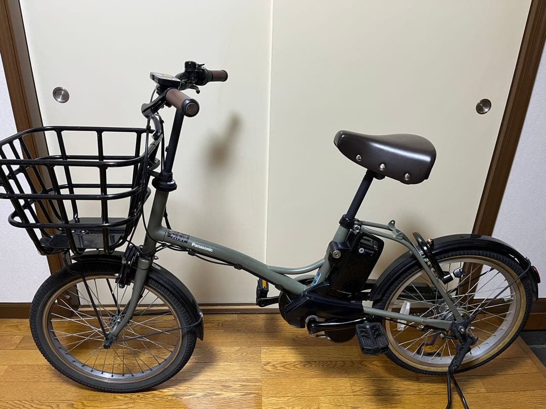 Panasonic 電動アシスト自転車 グレー 前カゴ付き