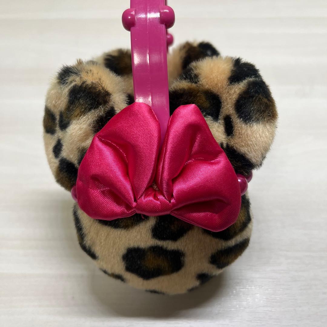 即購入⭕️ ディズニー ヒョウ柄 イヤーマフ 耳あて ミニー