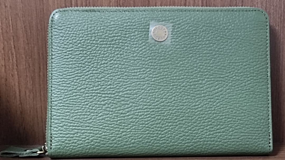 豊岡工房 牛革 お薬手帳 マルチケース 多機能 財布 オリーブ