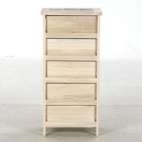 【新品・送料無料】桐製 マルチカラフル5段ボックス シンクエ 2