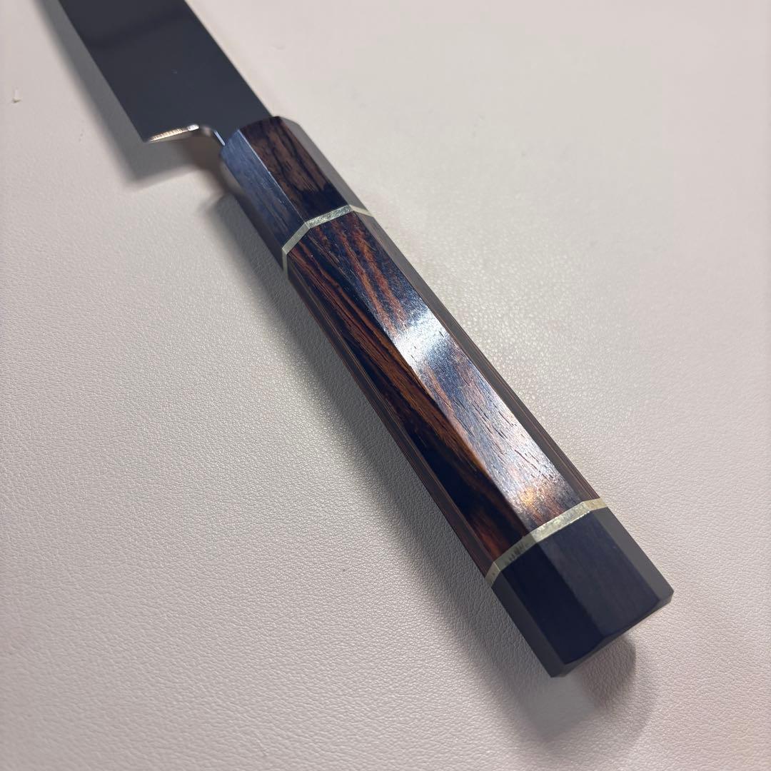 270mm 切付柳刃包丁 鏡面　天然木八角柄 刺身包丁 「全鋼」'_