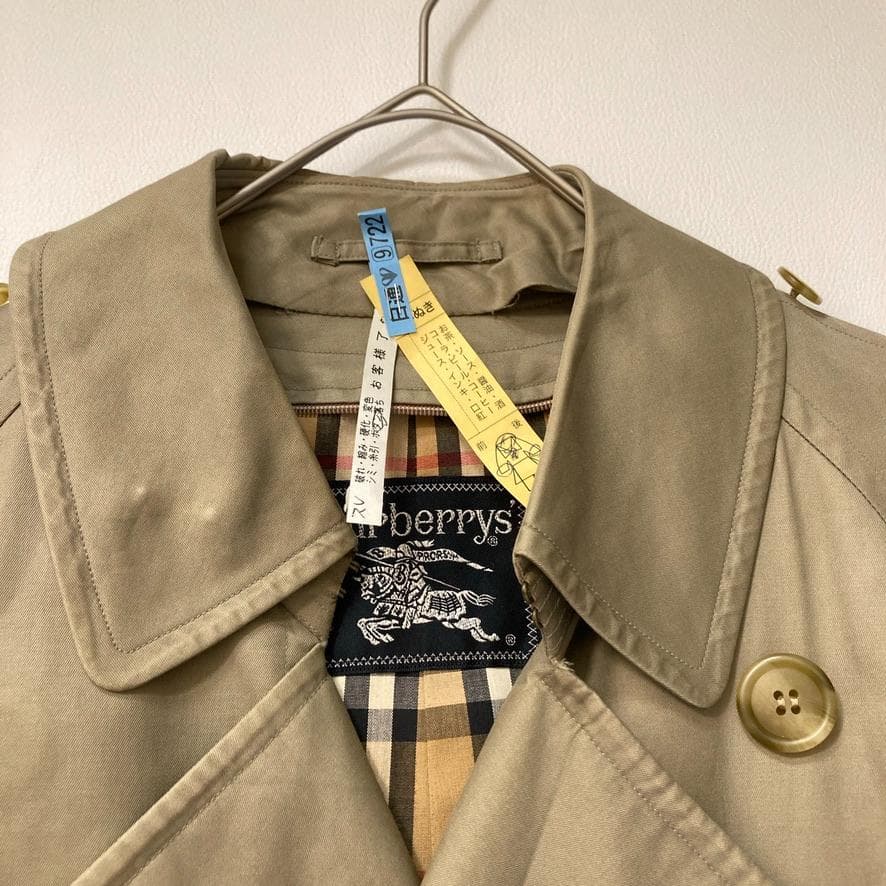 【希少】バーバリーズ ヴィンテージ トレンチコート ベルト付き ノバチェック裏地
