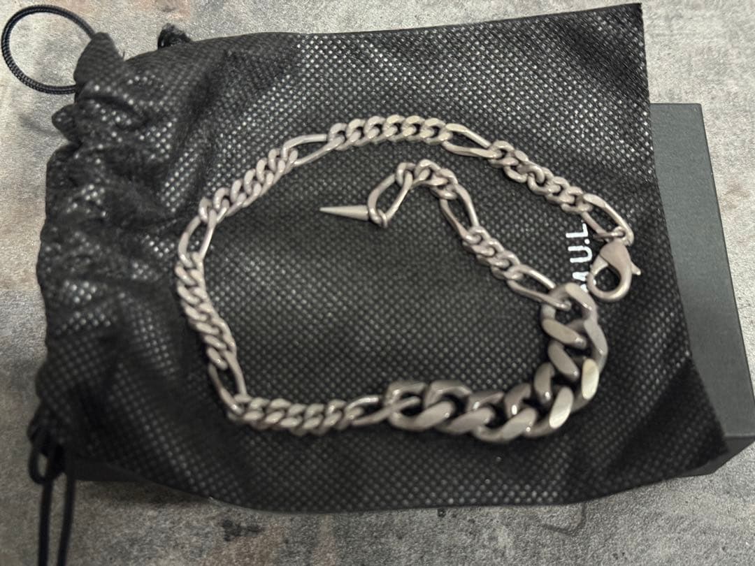 【新春SALE】M.U.L ダブルCDチェーンブレスレット マットグレー