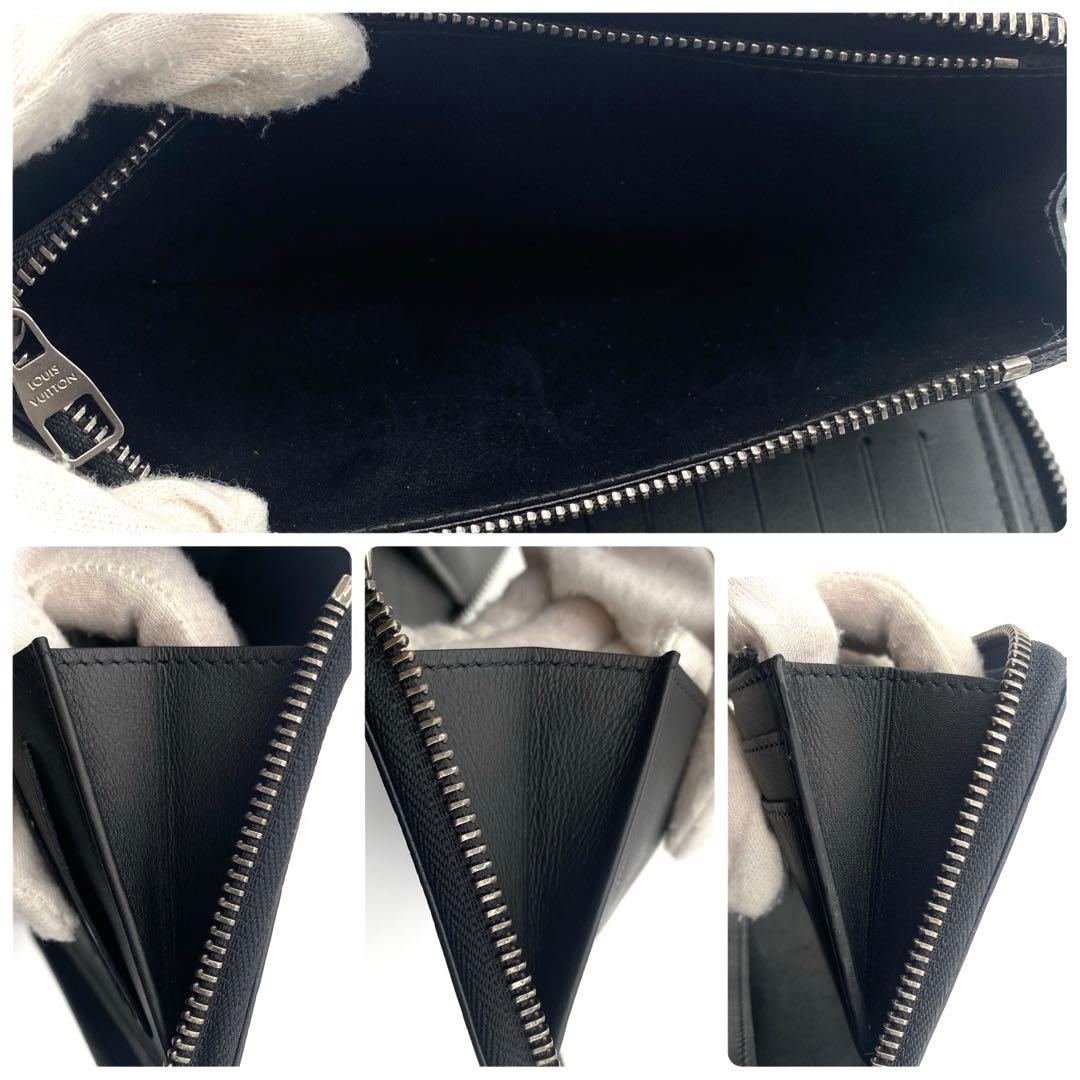 ルイヴィトン ダミエ アンフィニ ジッピーウォレット ヴェルティカル 長財布 黒