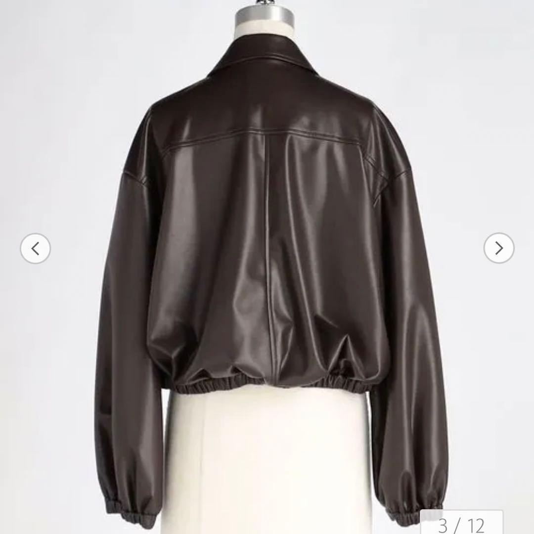 united arrows レザーライクブルゾン　38