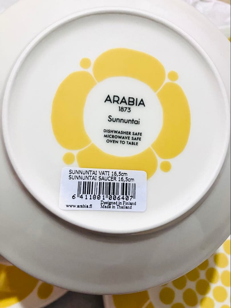 ●新品● ARABIA スンヌンタイ 小皿 プレート ソーサー 16cm セット