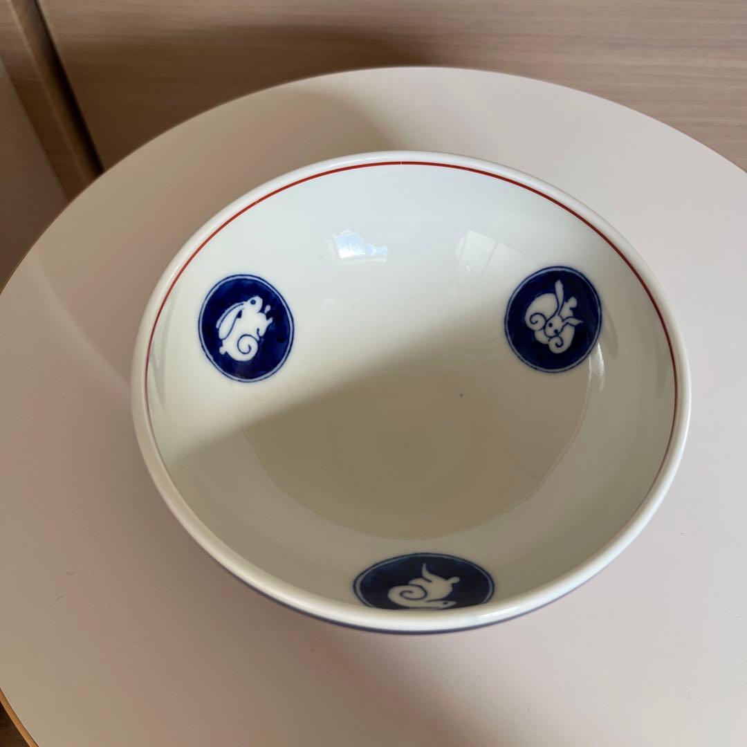 希少　深川製磁　浅丼　月見うさぎ　2客