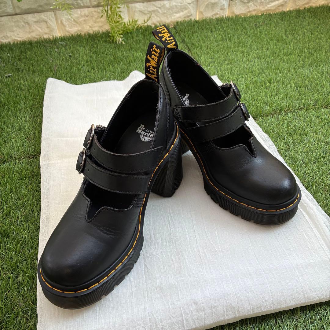 【美品】ドクターマーチン メリージェーンシューズ チャンキーヒール UK4 黒