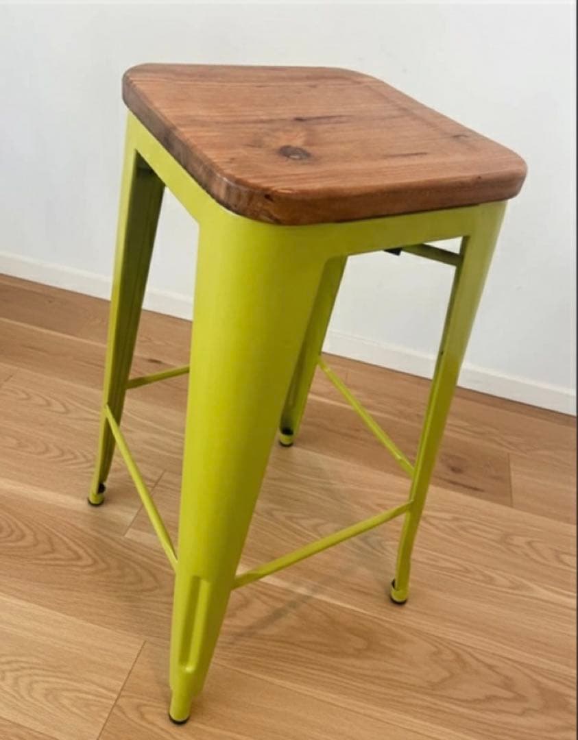 Aスツール木製座面 ⭐︎インダストリアル⭐︎バースツール⭐︎ トリックス リプロダクト