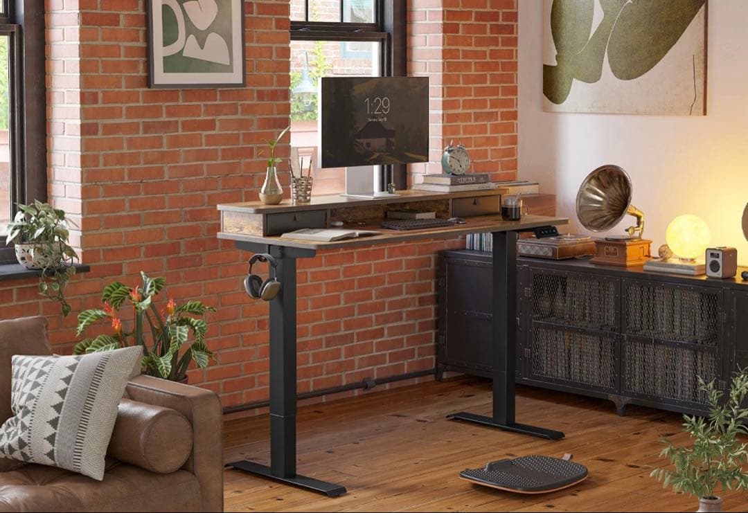 FEZIBO電動昇降式デスク スタンディングデスク 幅100cm