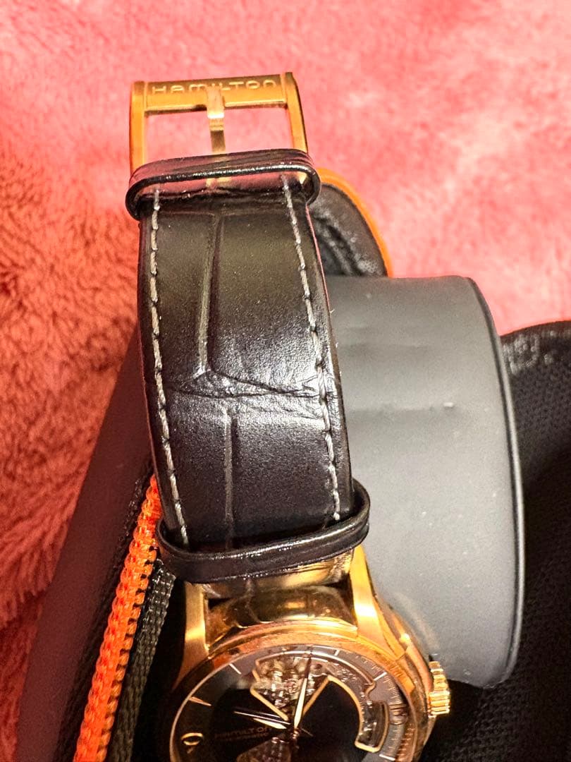 Hamilton オープンハート 自動巻き時計 ゴールド/ブラック