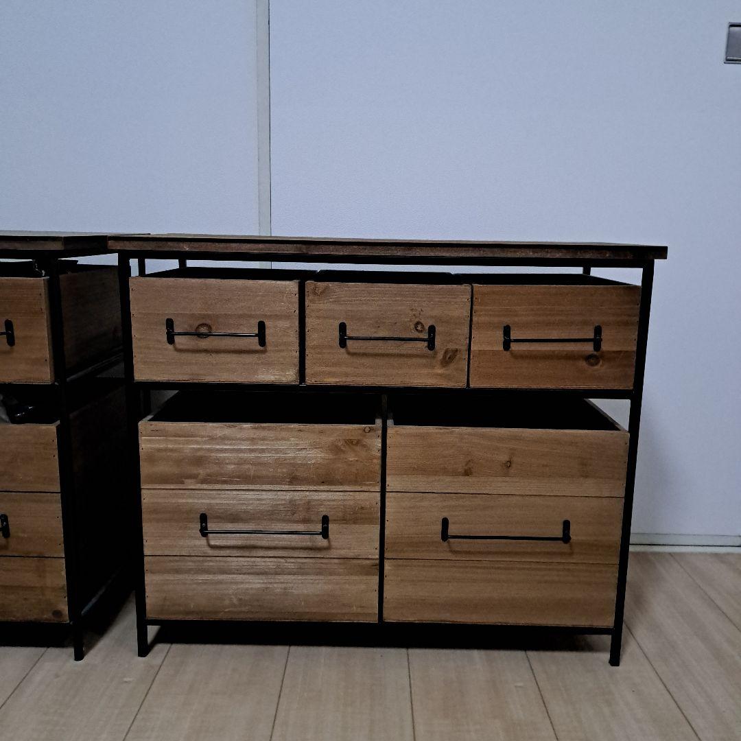 ★美品★　salut! のアイアンウッド5ドロワーマルチラック