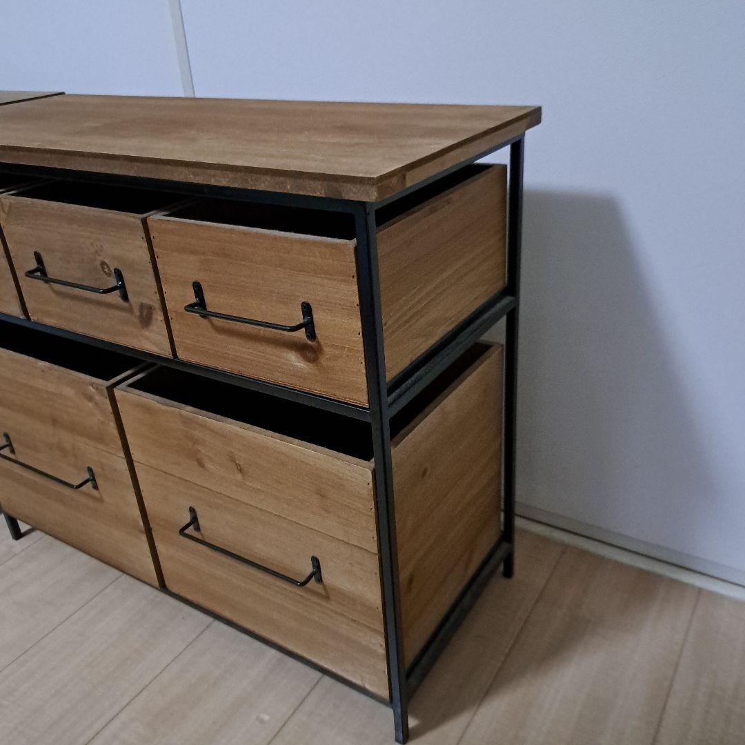 ★美品★　salut! のアイアンウッド5ドロワーマルチラック