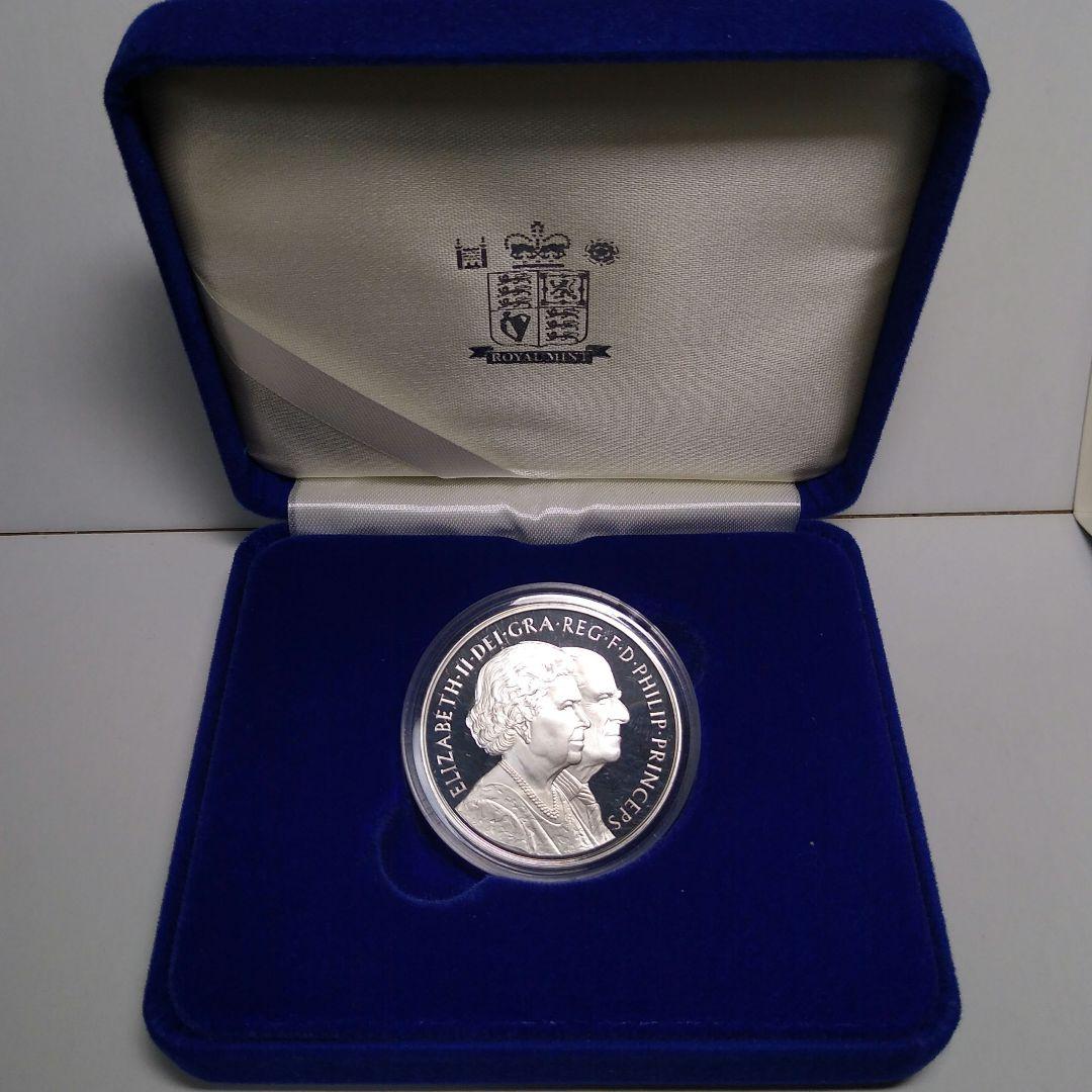 2007 ダイヤモンドウエディング プルーフ 5ポンド銀貨 ①