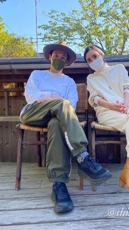 キムタク JONIO着 Supreme Warm Up Pant Olive L