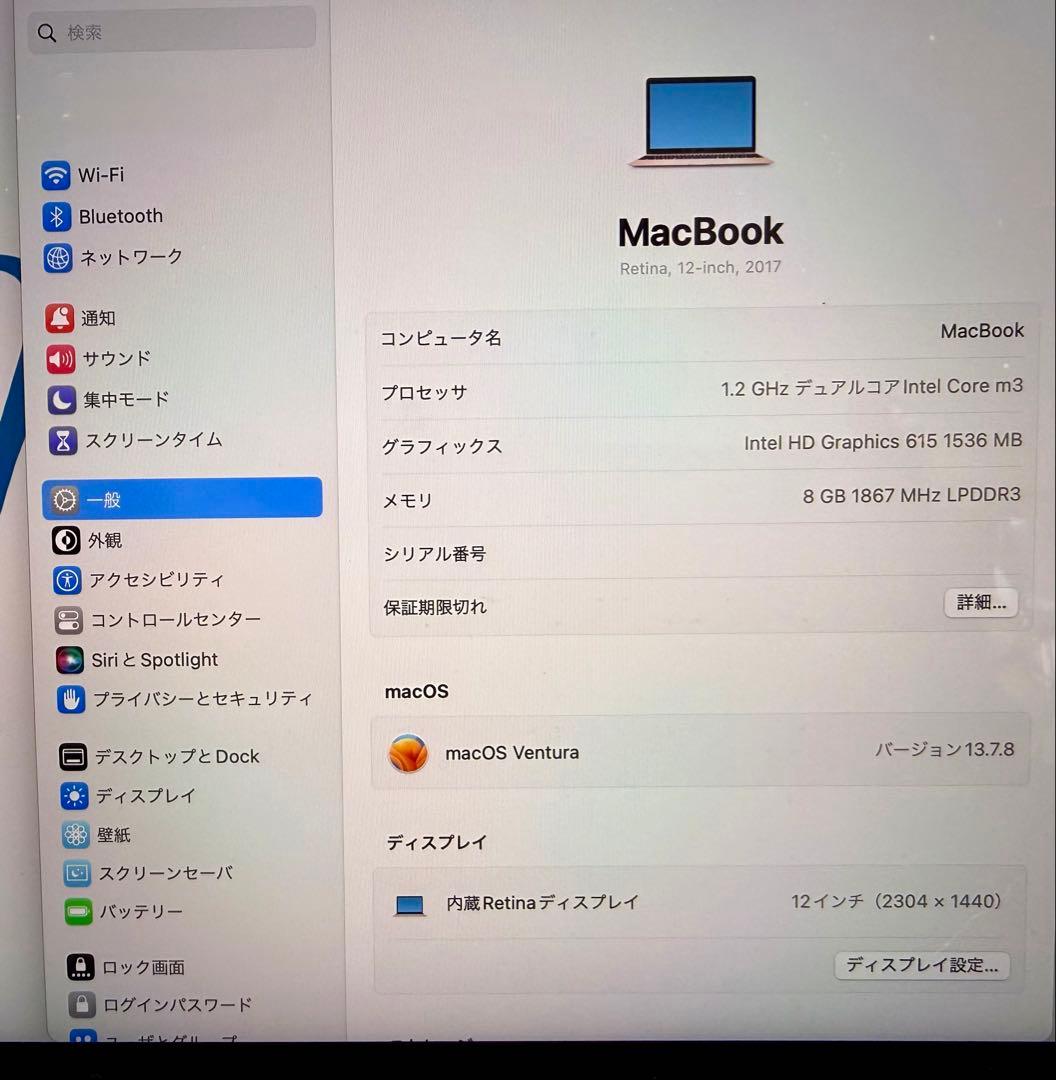 Apple MacBook 12inch 2017 Gold 充電器あり