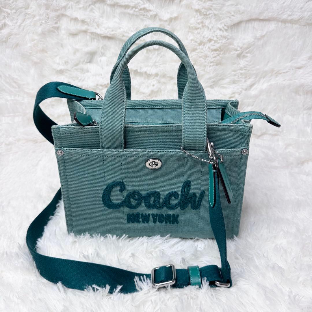 COACH コーチ カーゴ トート 2way バッグ グリーン CBG46